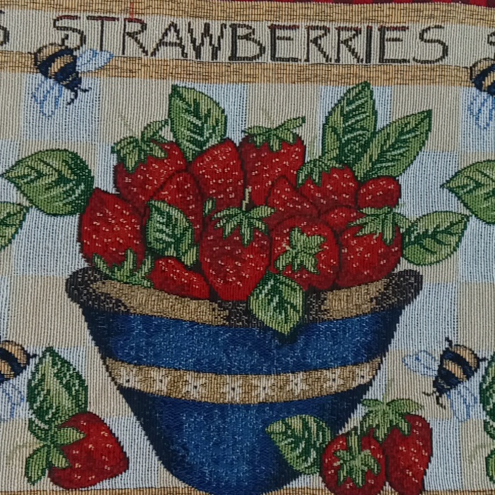 Vintage Summer Strawberry Table Runner